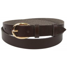 Women's leather belt Skipper brown 2.5 cm