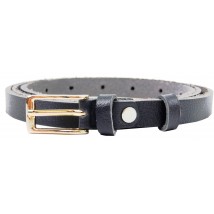 Women's leather belt, Skipper belt 1.5 cm dark blue