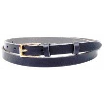 Women's leather belt, Skipper belt 1.5 cm dark blue