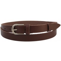 Women's leather belt Skipper, Ukraine brown 2 cm