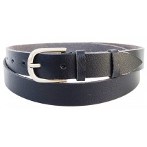 Leather women's belt Skipper dark blue 2.5 cm