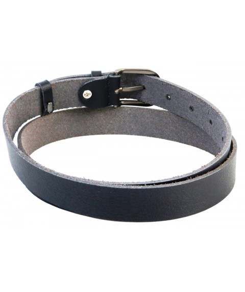 Women's leather belt Skipper dark blue 2.5 cm