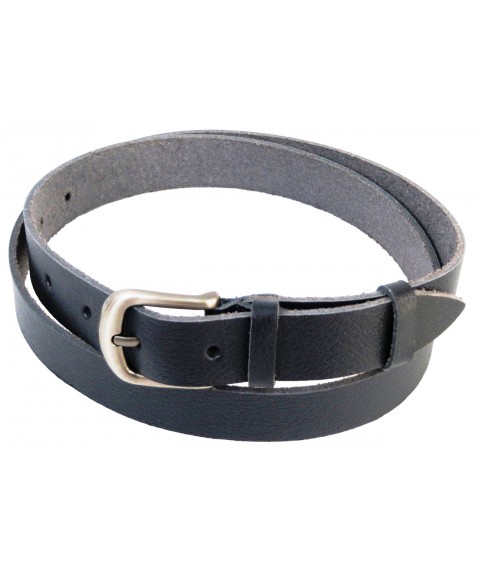 Women's leather belt Skipper dark blue 2.5 cm