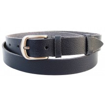 Women's leather belt Skipper dark blue 2.5 cm
