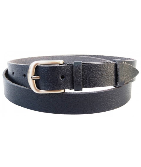 Women's leather belt Skipper dark blue 2.5 cm