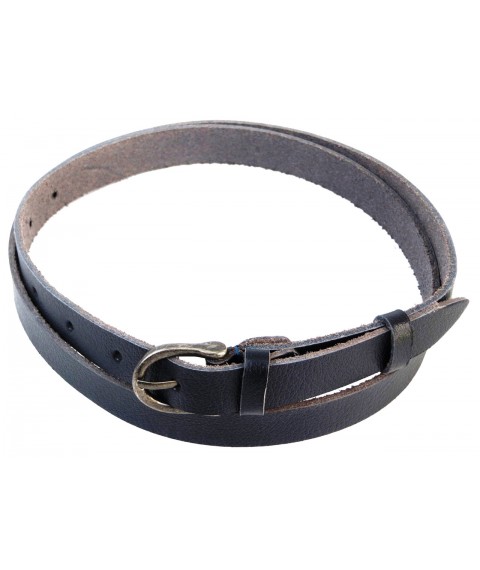 Women's leather belt Skipper dark blue 2 cm