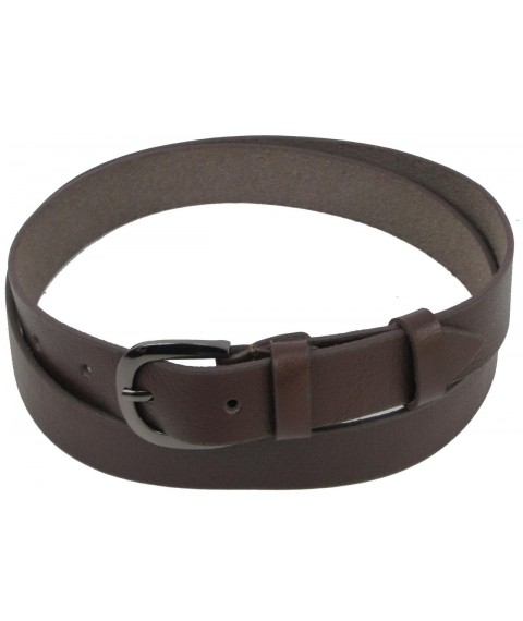 Women's leather belt Skipper dark brown 3 cm
