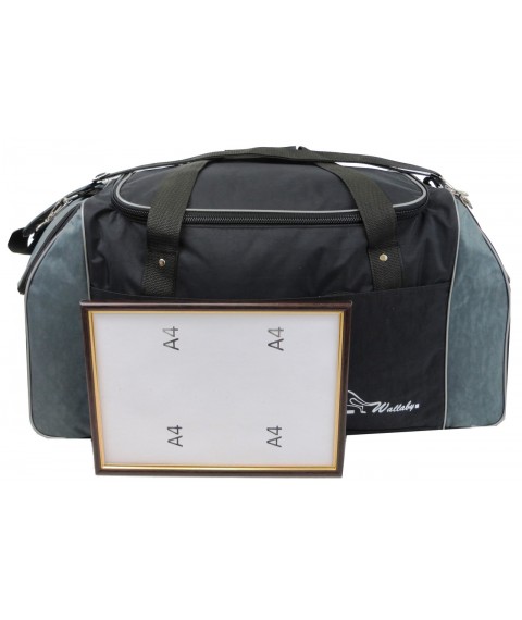 Sports bag 59L Wallaby, Ukraine black and gray