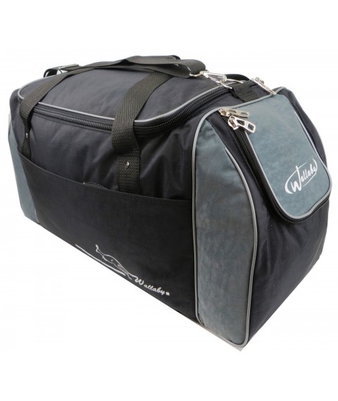 Спортивная сумка 59L Wallaby, Украина черная с серым