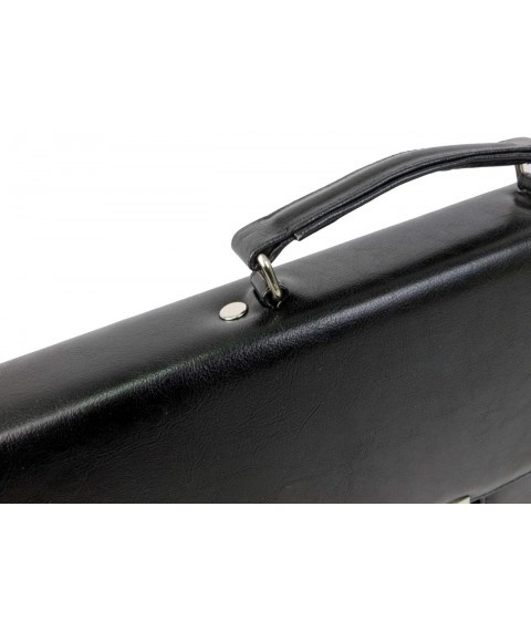 Men's briefcase made of ecological leather Exclusive, black