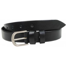 Skipper women's leather belt, black 3 cm