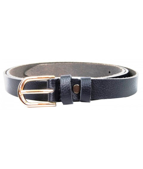 Women's leather belt Skipper dark blue 2 cm