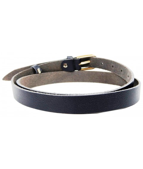 Women's leather belt Skipper dark blue 2 cm