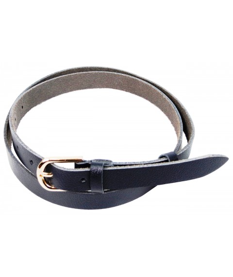 Women's leather belt Skipper dark blue 2 cm