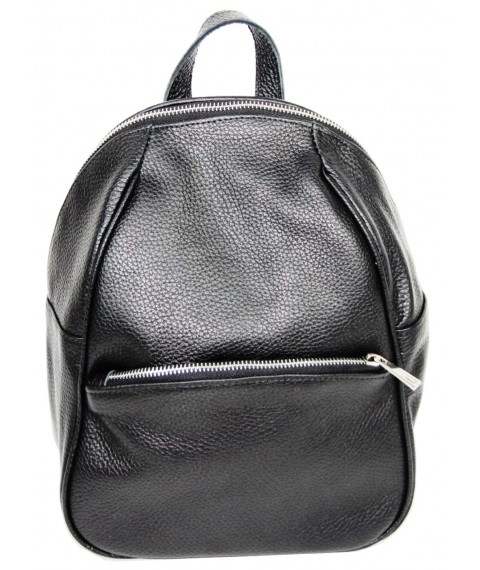 Leather backpack Borsacomoda black 9 l