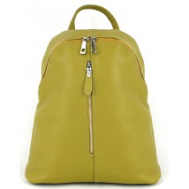 Women's leather backpack Borsacomoda 14 l yellow 841.015