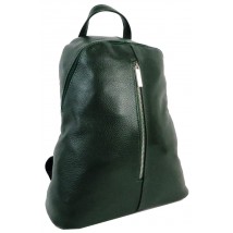 Women's leather backpack Borsacomoda 14 l green 841.014