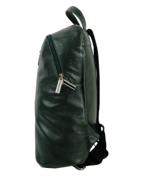 Жіночий шкіряний рюкзак Borsacomoda 14 л зелений 841.014
