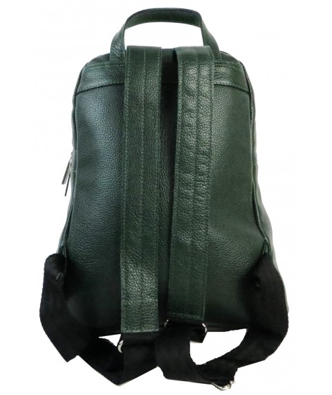 Women's leather backpack Borsacomoda 14 l green 841.014