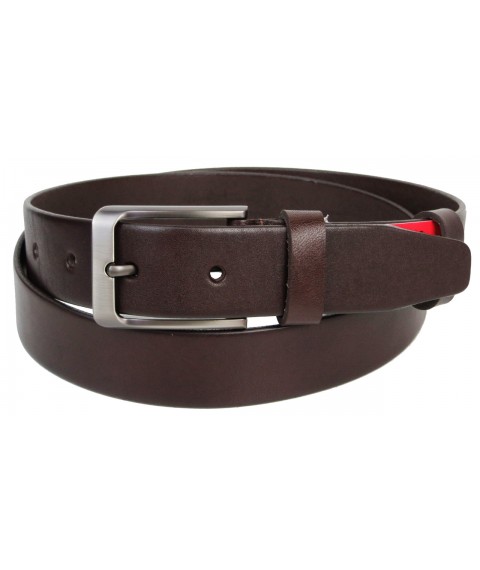 Leather men's belt Skipper, Ukraine brown