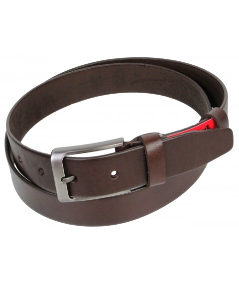 Leather men's belt Skipper, Ukraine brown