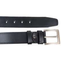 Long men's leather belt, batal for Skipper jeans, Ukraine black 1457-45