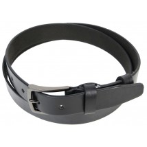 Men's leather belt for Skipper trousers, Ukraine black 3.3 cm