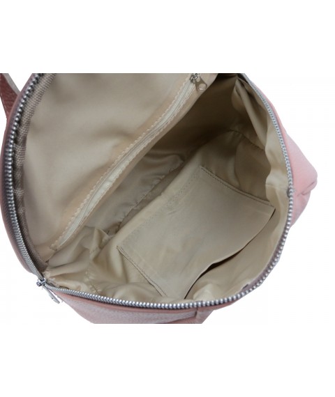 Жіночий шкіряний рюкзак Borsacomoda пудровий 9 л 814.011