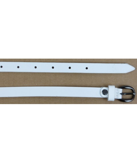 Women's leather belt Skipper white