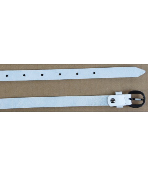 Women's leather belt Skipper white