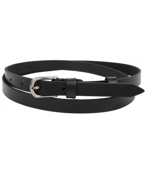 Women's leather belt Skipper black