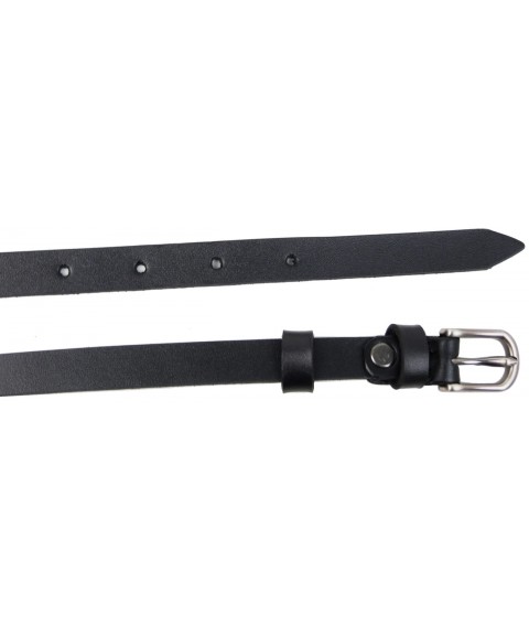 Women's leather belt Skipper black