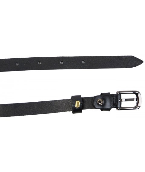 Women's leather belt Skipper black