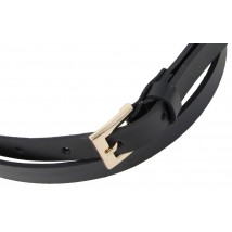 Women's leather belt Skipper black