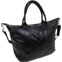 Wallaby faux leather women's bag, black
