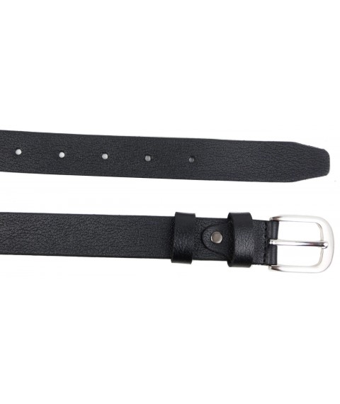 Women's leather belt, Skipper belt, Ukraine black 3 cm