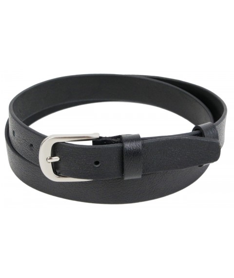 Women's leather belt, Skipper belt, Ukraine black 3 cm