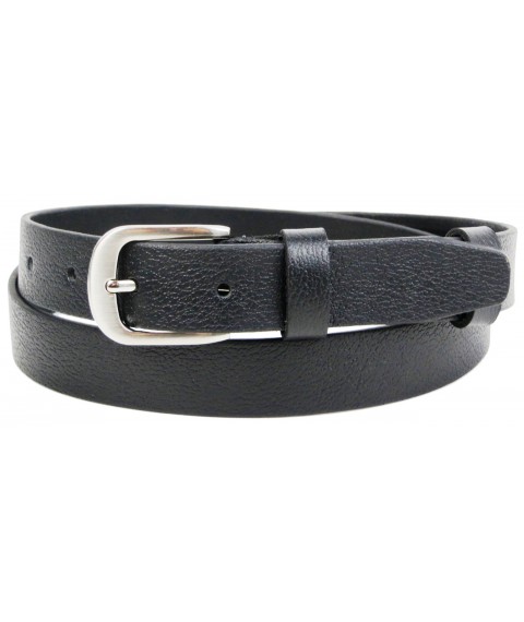 Women's leather belt, Skipper belt, Ukraine black 3 cm
