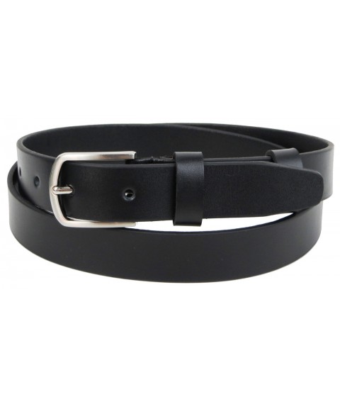 Leather women's belt, Skipper belt, Ukraine black 3 cm
