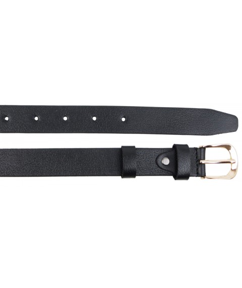 Women's leather belt Skipper, Ukraine black 3 cm