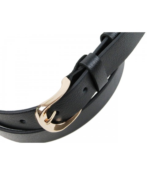 Women's leather belt Skipper, Ukraine black 3 cm