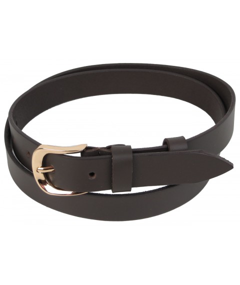 Women's leather belt Skipper, Ukraine dark brown