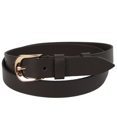 Women's leather belt Skipper, Ukraine dark brown