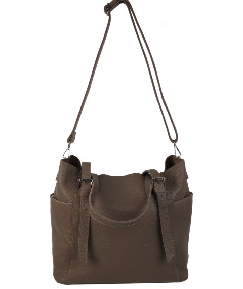 Women's leather bag Borsacomoda beige