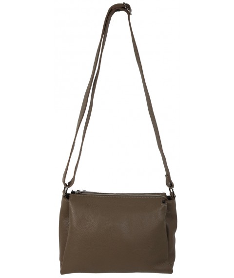 Women's leather shoulder bag Borsacomoda beige