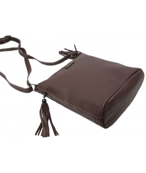 Women's leather shoulder bag Borsacomoda brown