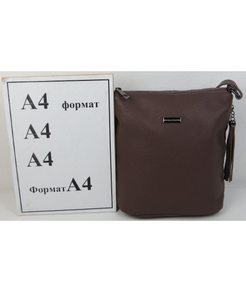 Women's leather shoulder bag Borsacomoda brown