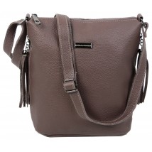 Women's leather shoulder bag Borsacomoda brown