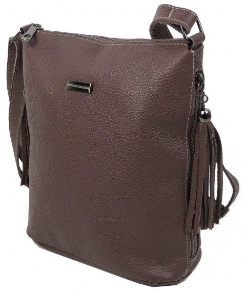 Women's leather shoulder bag Borsacomoda brown