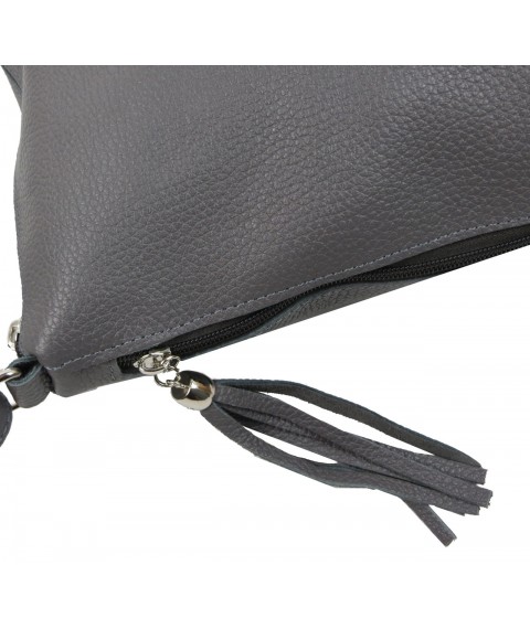 Women's leather shoulder bag Borsacomoda gray 878.021